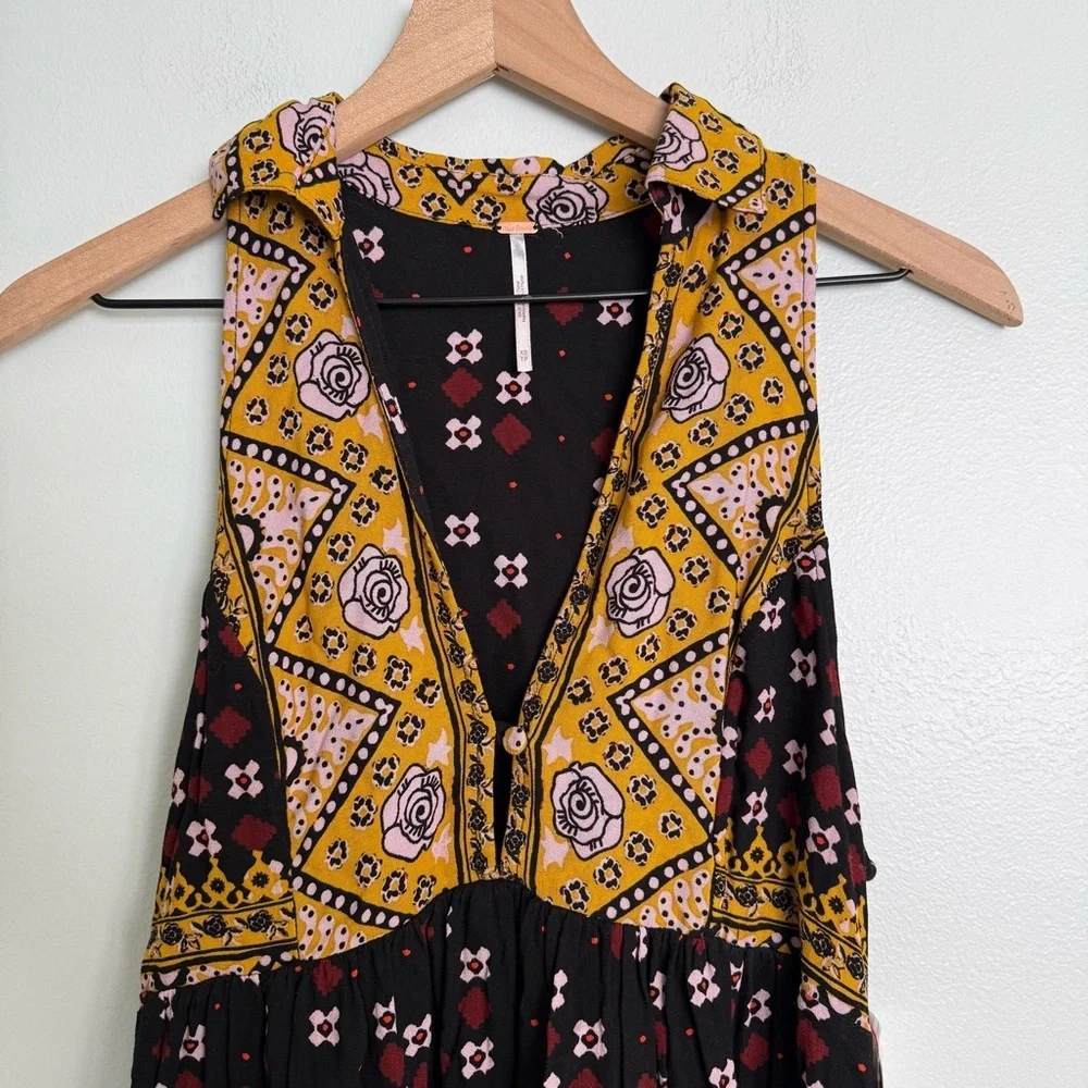 Free People Charolette Sleeveless Boho Tunic Top